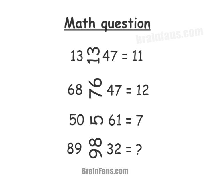 Can you solve this brain test?  Number And Math Puzzle - BrainFans