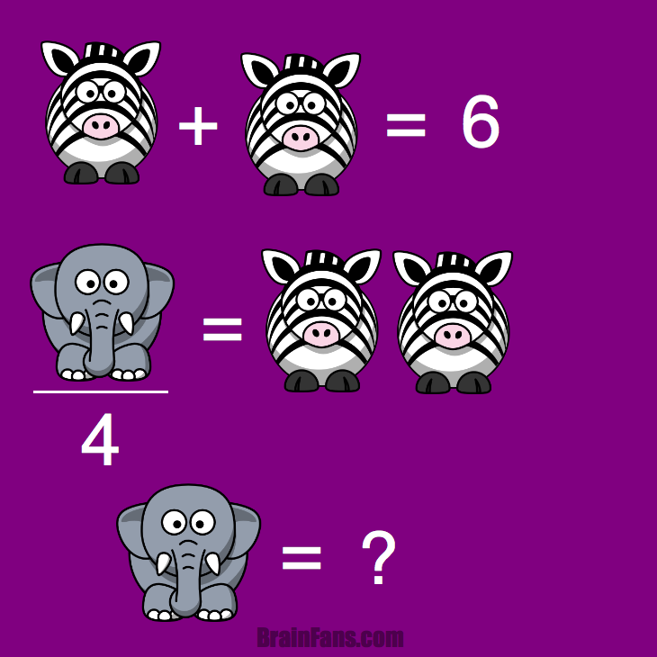 Brain teaser - Kids Riddles Logic Puzzle - Equation 2 variables and fractions - 