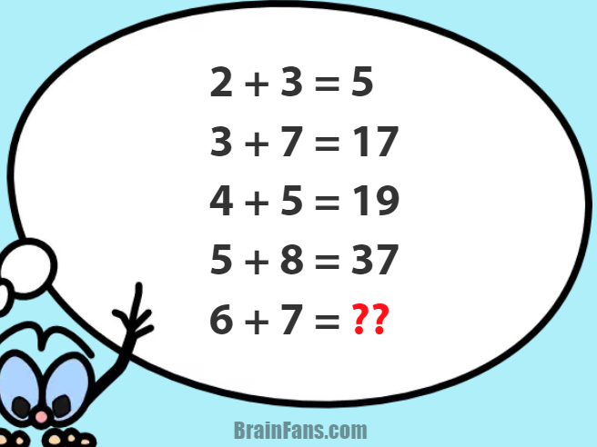 Brain teaser - Number And Math Puzzle - Number puzzle with answer - Try this hard number puzzle. See the answer below. Ask yourself: how can I make i.e. 17 out of 3 and 7 using math operations?