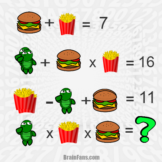 Brain teaser - Number And Math Puzzle - Betty-Dario-proba1 - Hot-dog ,frog and pomfrit