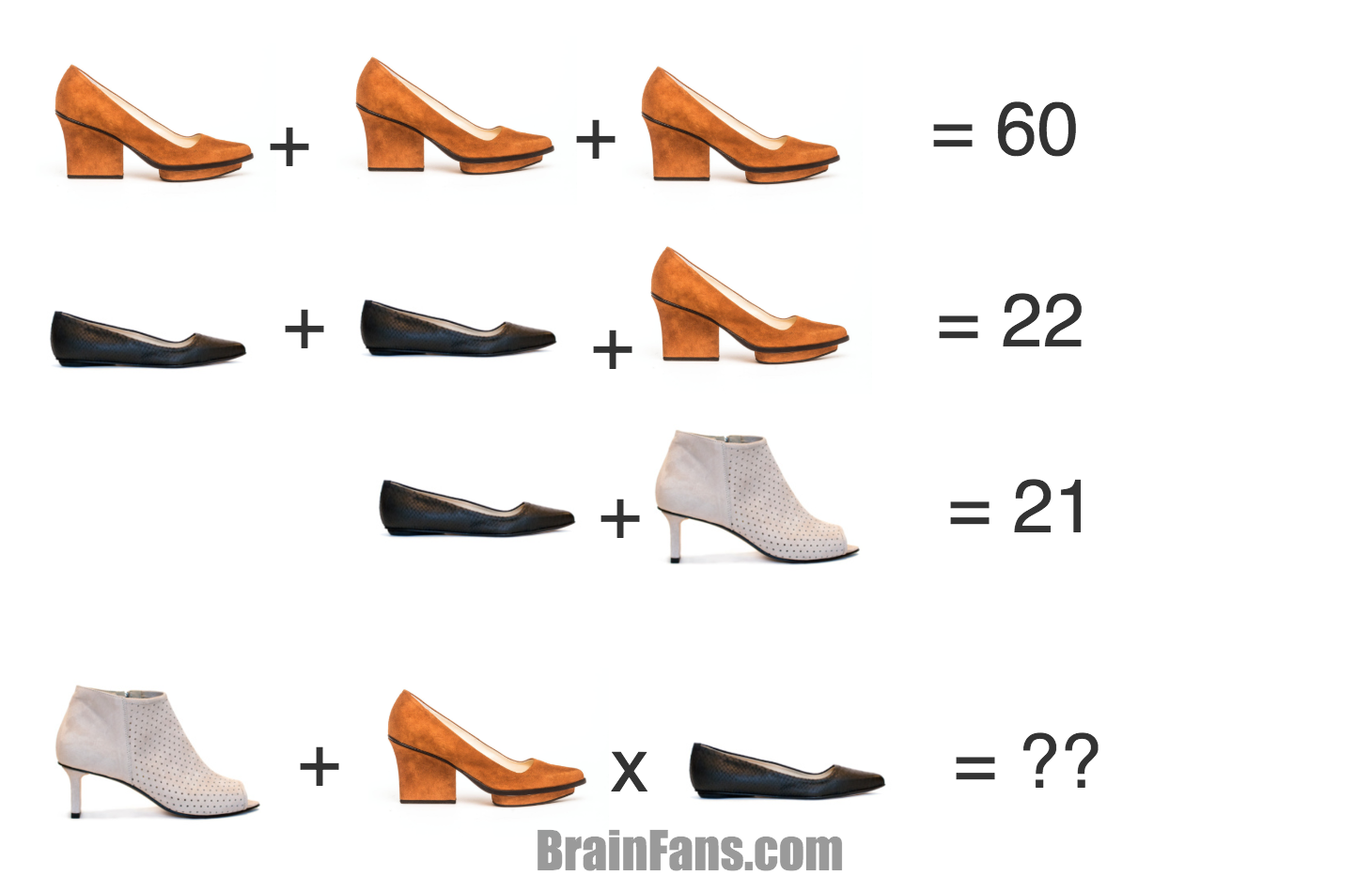 Brain teaser - Number And Math Puzzle - EIJK Shoes - 