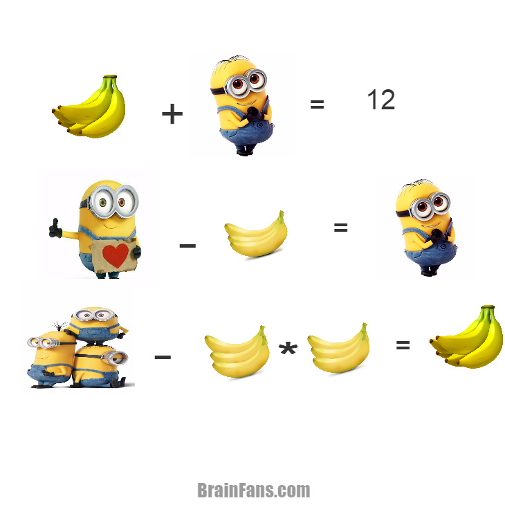 Brain teaser - Number And Math Puzzle - Minions Puzzle - 